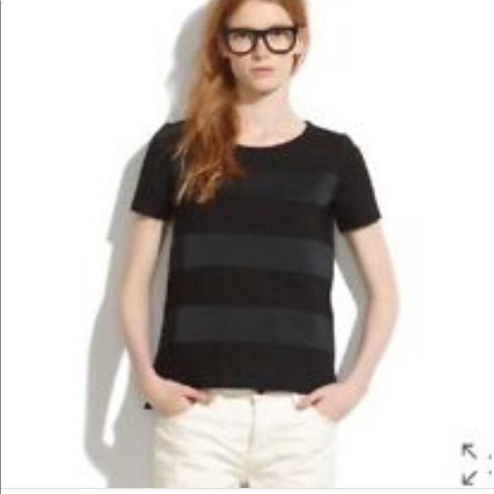 Madewell Satin Stripe Shirt Sleeve Shirt